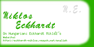 miklos eckhardt business card